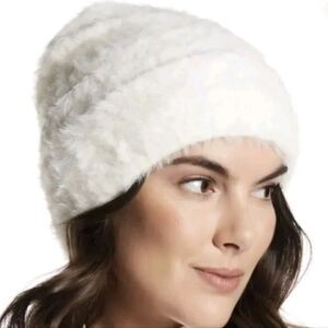 Free People Nylon Faux Fur Cloud Beanie